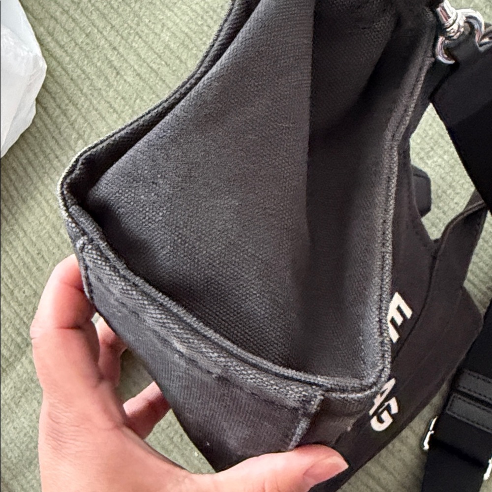 Marc Jacobs Black Canvas 'The Tote Bag' Mini Crossbody - Picture 12 of 12